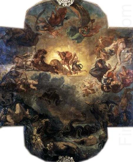 Eugene Delacroix Apollo Slays Python china oil painting image